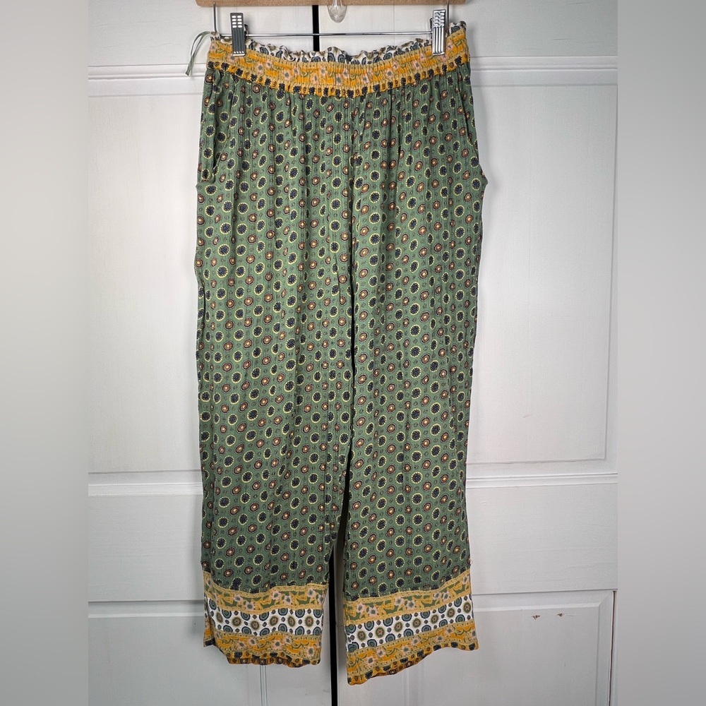 Windhorse Jaipur bohemian lightweight breezy cropped Pants size S/M - Picture 3 of 6